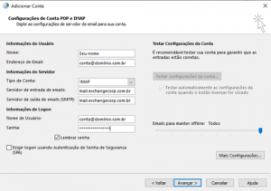 Como Configurar E Mail No Outlook Exchange Ajuda Locaweb